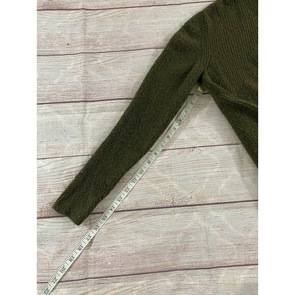 Sweet Romeo olive green turtle neck sweater with high low hem nwt medium - Picture 9 of 12